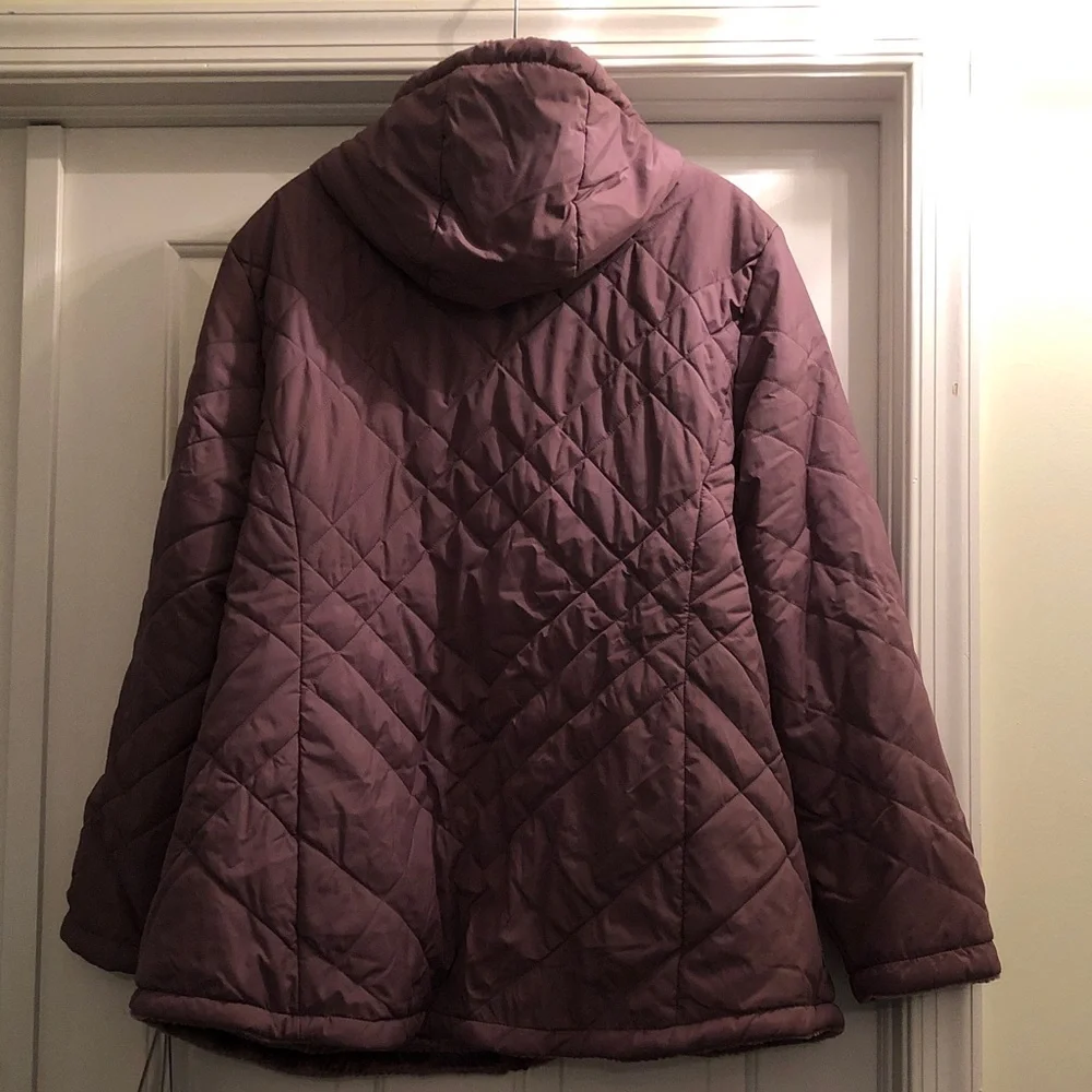 Women's Quilted Jacket - Purple - Picture 6 of 7